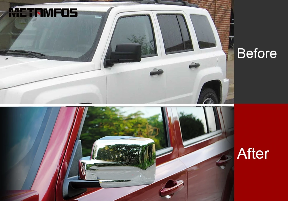 Хромированная накладка на зеркало заднего вида для Jeep Patriot 2007 2012 2013 2014 2015 2016