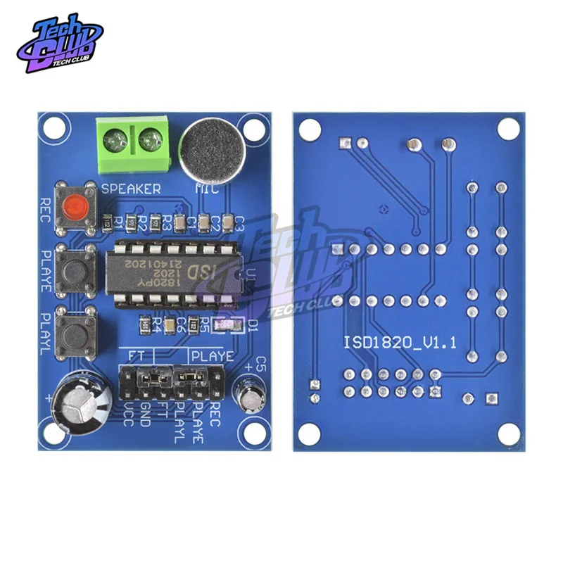 3 ~ 5V ISD1820 звук/Голосовая плата модуль записи и воспроизведения синий PCB версия для
