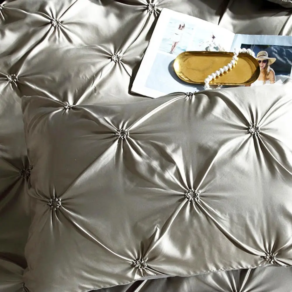 Комплект постельного белья без простыни комплект из 100% Потертого шелка 2/3