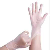 100pcs food grade disposable vinyl gloves anti static plastic gloves for food cleaning cooking restaurant kitchen accessories