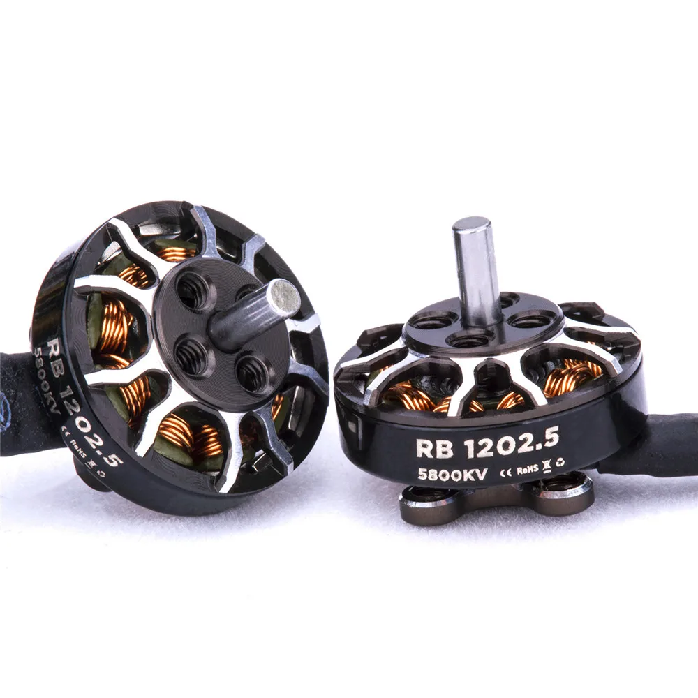 FLYWOO ROBO RB 1202 5 5800KV 3-4S 2 мм вал FPV Бесщеточный двигатель для RC Racing Freestyle зубочистка
