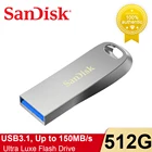Флэш-накопитель SanDisk Ultra Luxe USB 3,1, флэш-накопитель 32 ГБ, 64 ГБ, 128 ГБ, 256 ГБ, до 150, флэш-накопитель, флэш-карта памяти, полностью Металлическая куртка