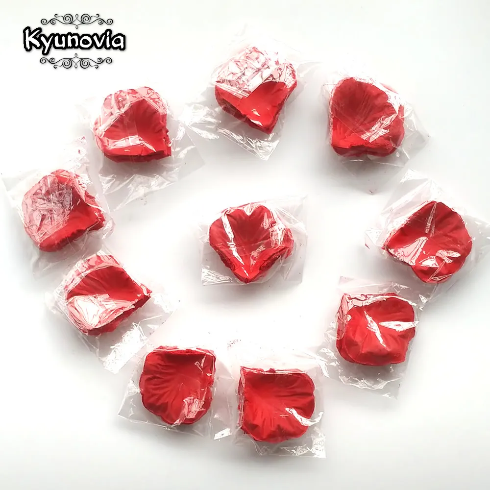 

Kyunovia 1000pcs Fake Rose Petals Flower Girl Toss Silk Petal Artificial Petals For Wedding Confetti Party Event Decoration FR03
