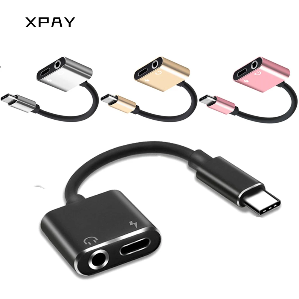 Адаптер кабеля для наушников 2 в 1 Usb Type C штекер 3 5 мм разъем AUX Xiaomi Huawei