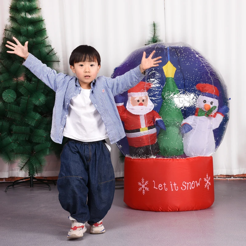 

Home Decor LED-Light Santa Claus Inflatable Model Merry Christmas 1.8m New Year Snowman Festive Gift Pack Christmas Decor
