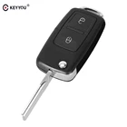 KEYYOU 20 шт.лот 2 кнопки Раскладной Автомобильный Дистанционный чехол для VW Volkswagen Golf MK4 Bora Замена