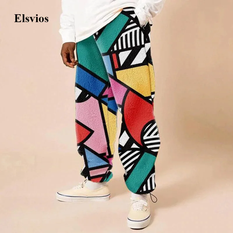 

Весна 2021, модные мужские спортивные брюки, осенние длинные брюки для бега с мультяшным принтом, мужские повседневные свободные спортивные б...