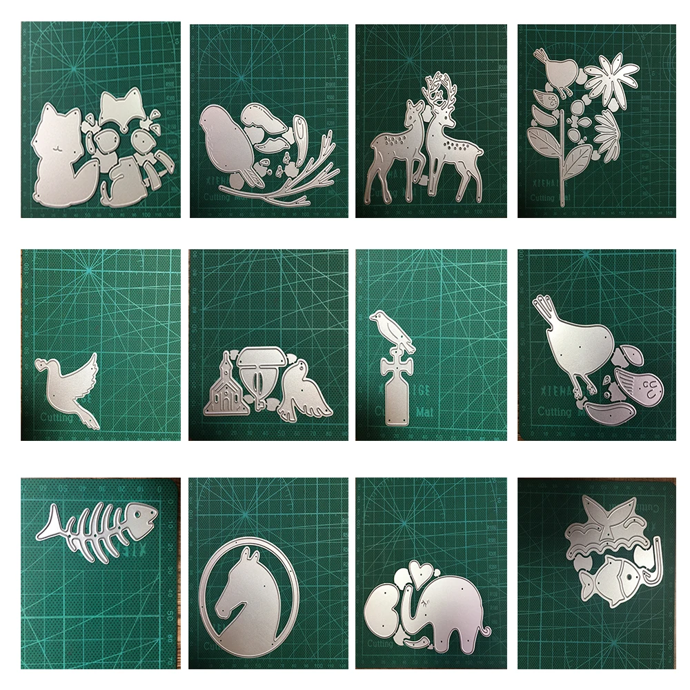 

Animal metal cutting mold scrapbook embossed paper card photo album craft mold card making paper-cut craft new in 2021