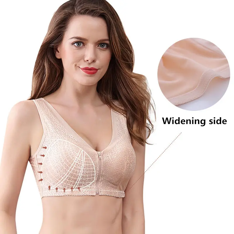 Комфортный бюстгальтер на молнии спереди размера плюс для женщин новый дизайн