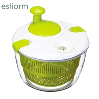 5l large capacity salad spinnervegetable dryerdrainer easy spin fruit washing drying machine toolskitchen drain basket