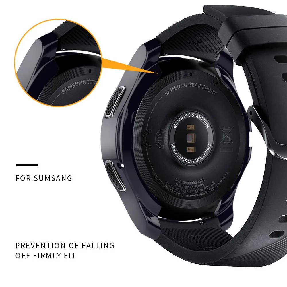 Чехол gear S3 frontier для samsung Galaxy Watch, 46 мм, 42 мм, ремешок, покрытие из мягкого ТПУ, универсальный защитный чехол, рамка