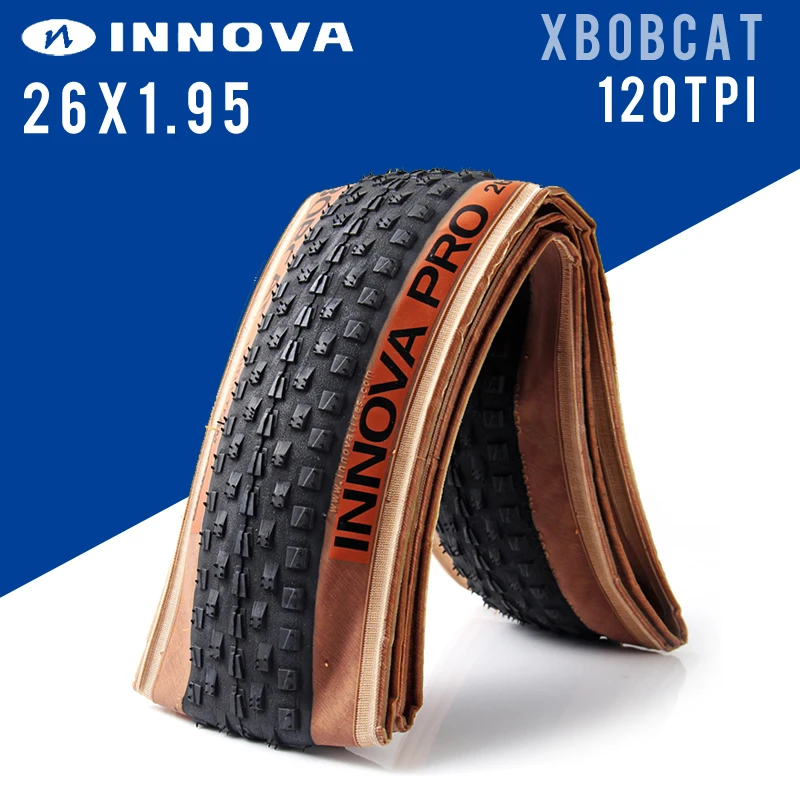 

INNOVA bicycle tire 26*1.95 120TPI mountain bike tires MTB ultralight 315g folding bead tyres racing pneu 26er yellow