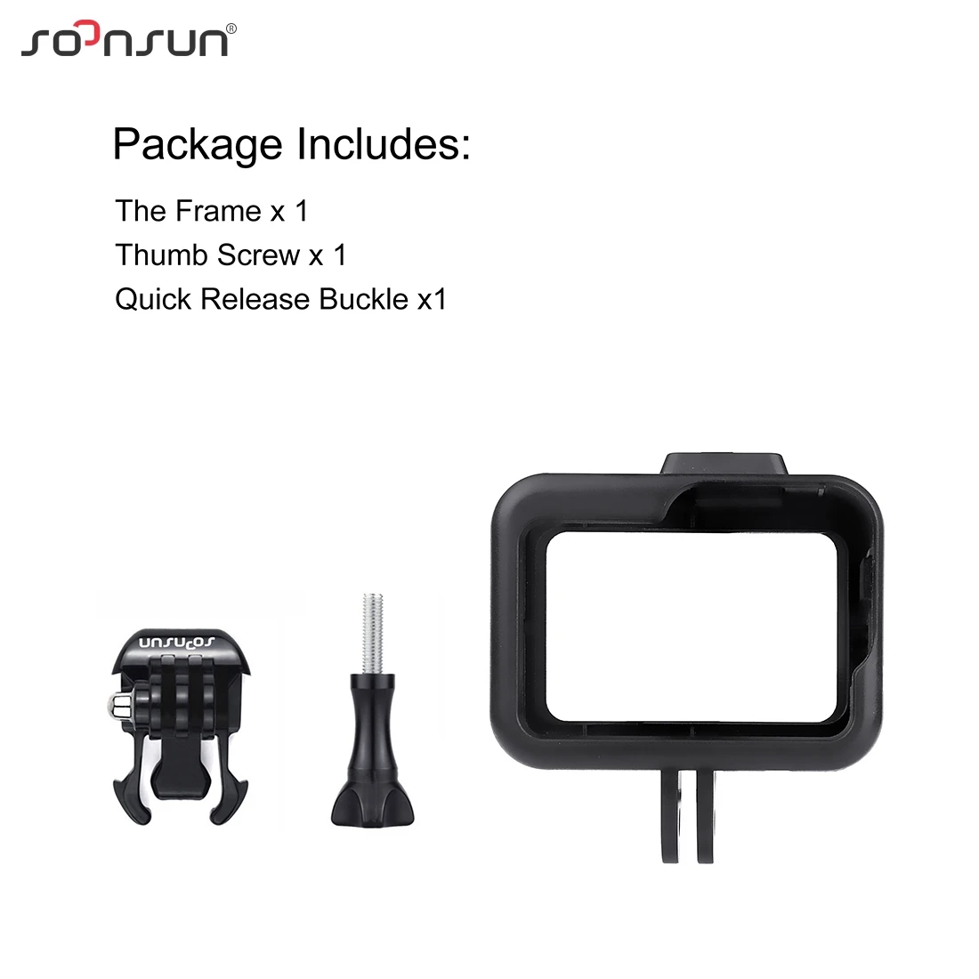 SOONSUN стандартная защитная рамка Корпус чехол оболочка крепление для GoPro Hero 8 для HERO8 черный Go Pro Аксессуары
