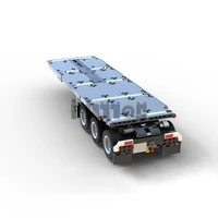 moc 37319 flat semi trailer is equipped with 42078 splicing building block technology assembly