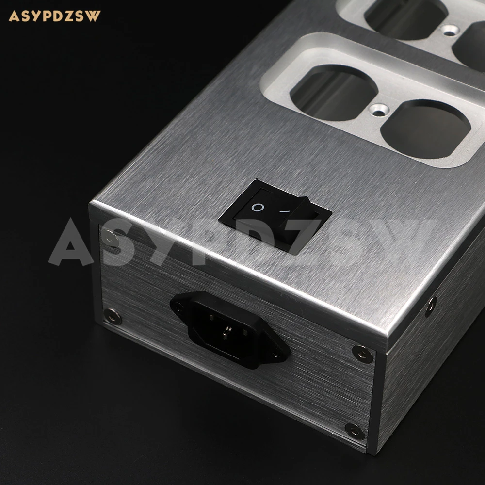 Hi Fi алюминий US AC Мощность компонентов 6 выходов блок Корпус чехол|box chassis|aluminum chassis