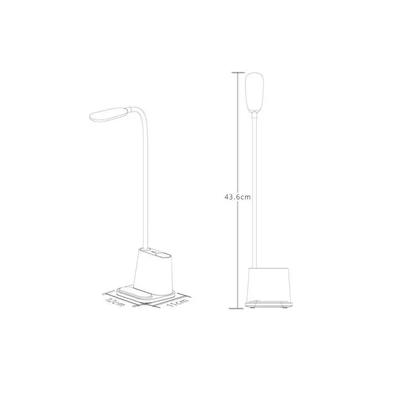 

Table Lamp Leds USB Night Light Stepless Dimming Protection Learning Holder Desk Light Eye Multi-Function Pen Bracket U3Q2