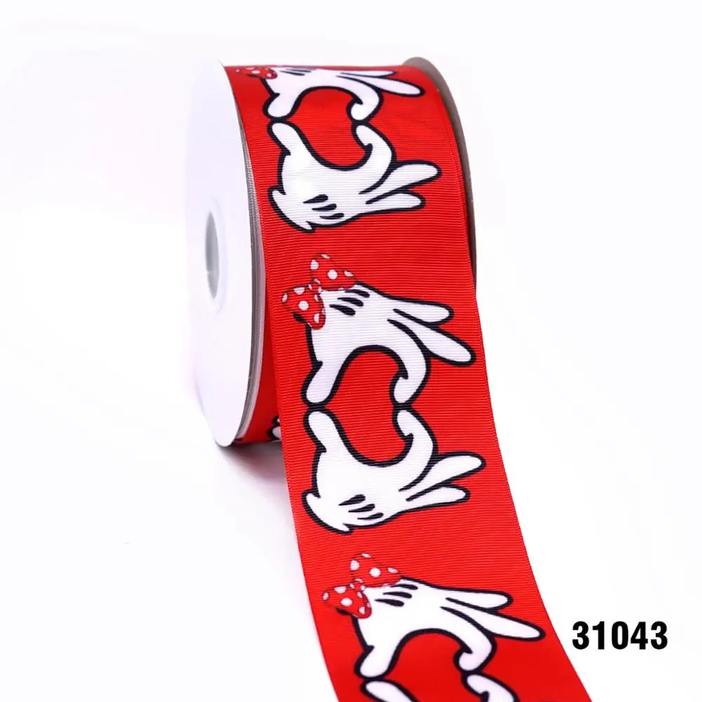 50 ярдов мультфильм напечатанный grosgrain ленты 31031 - Цвет: 31043