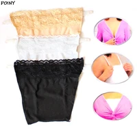 3pcs lace tube bra with elastic band women quick easy clip on lace mock camisole bra insert wrapped chest overlay modesty panel