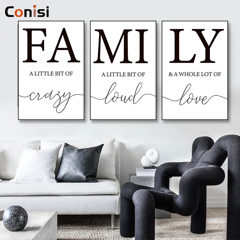 

Conisi Nordic Minimalist Canvas Painting and Print Family Logo Wall Art Picture Decoration Bedroom Decoration Wall Painting