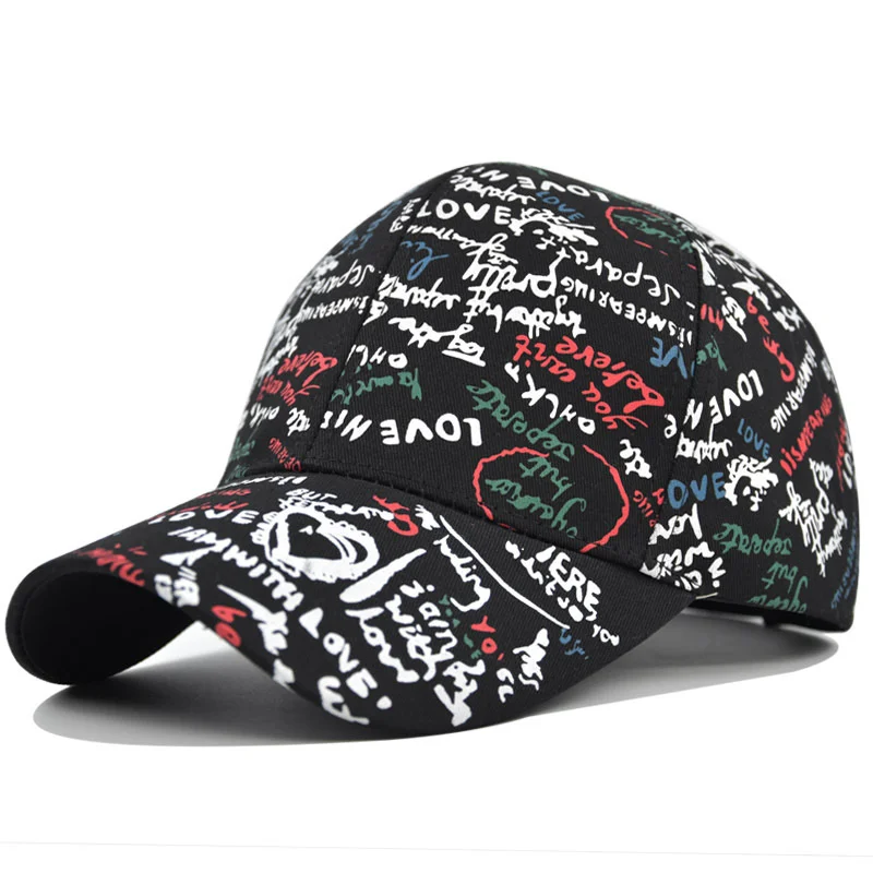 

Step into graffiti baseball cap fashion personalized curved edge fashion men's and women's personalized versatile duck