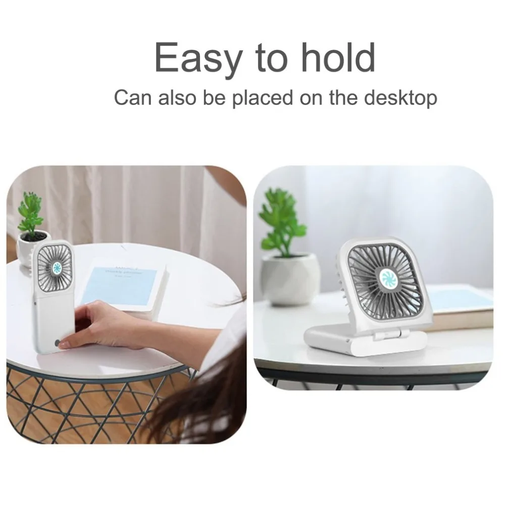 Portable Mini Fan USB Rechargeable with Power Bank Handheld Desk Adjustable Air Cooler Home Office Outdoor Travel | Бытовая техника