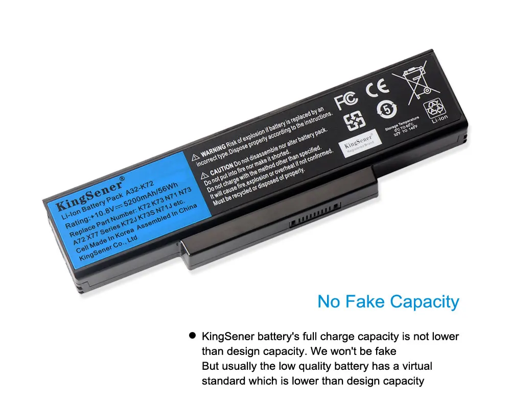 Аккумулятор для ASUS K73E N71 N71J N71JA N71JQ N71JV N71V N71VG N71VN N73 N73F N73S N73SV X77JA|Аккумуляторы
