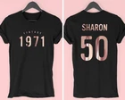 Футболка женская на 50-й день рождения, винтажный Топ для женщин, подарок на 50-й день рождения, 1971, модные топы, хлопок, 1971