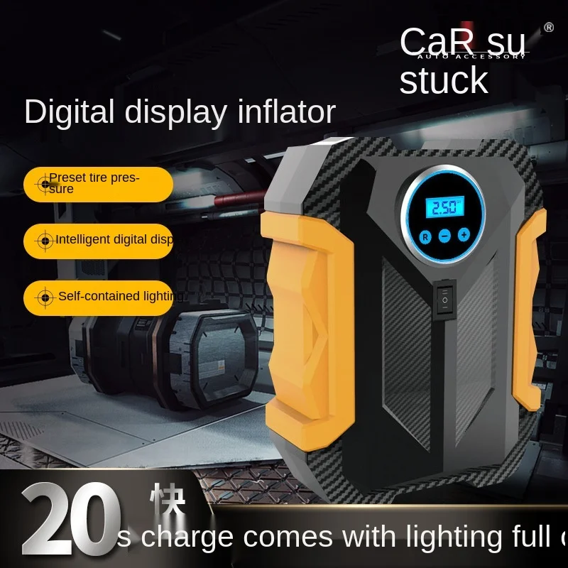 

Intelligent digital display car tire charging pump 12v portable mini pump inflatable