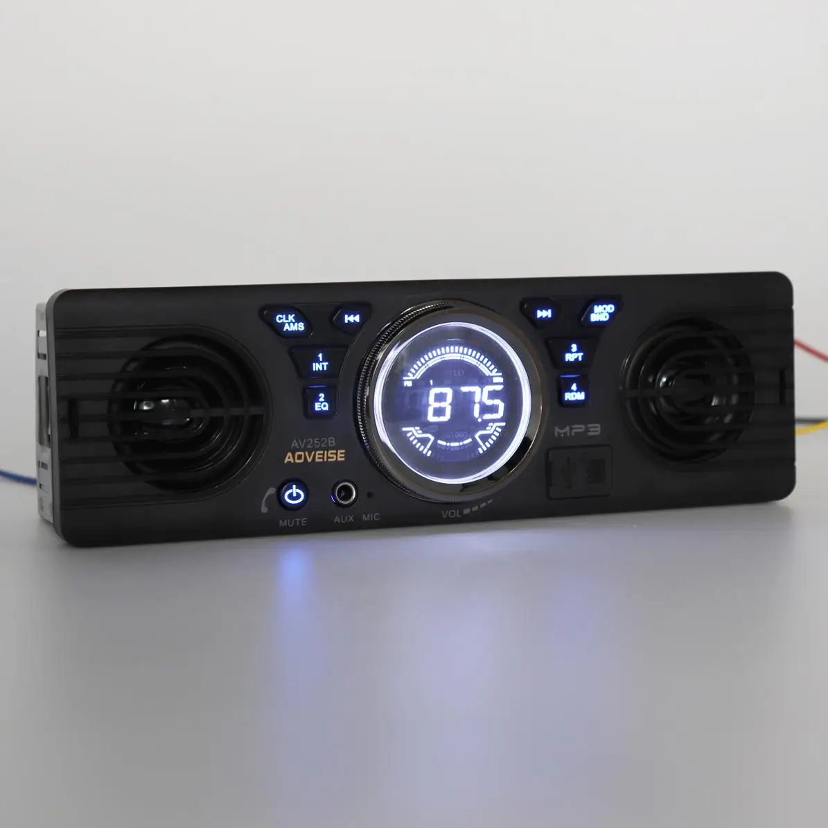 AOVEISE AV252B Bluetooth передатчик автомобильный FM mp3 плеер 12 В автомобиль двойной Рог MP3 аудио плеер автомобиль стерео Поддержка FM/USB/AUX