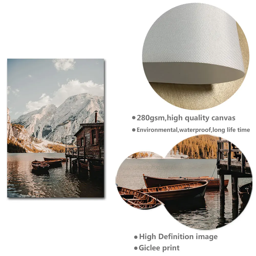 Настенная картина с изображением природы и гор настенное украшение в