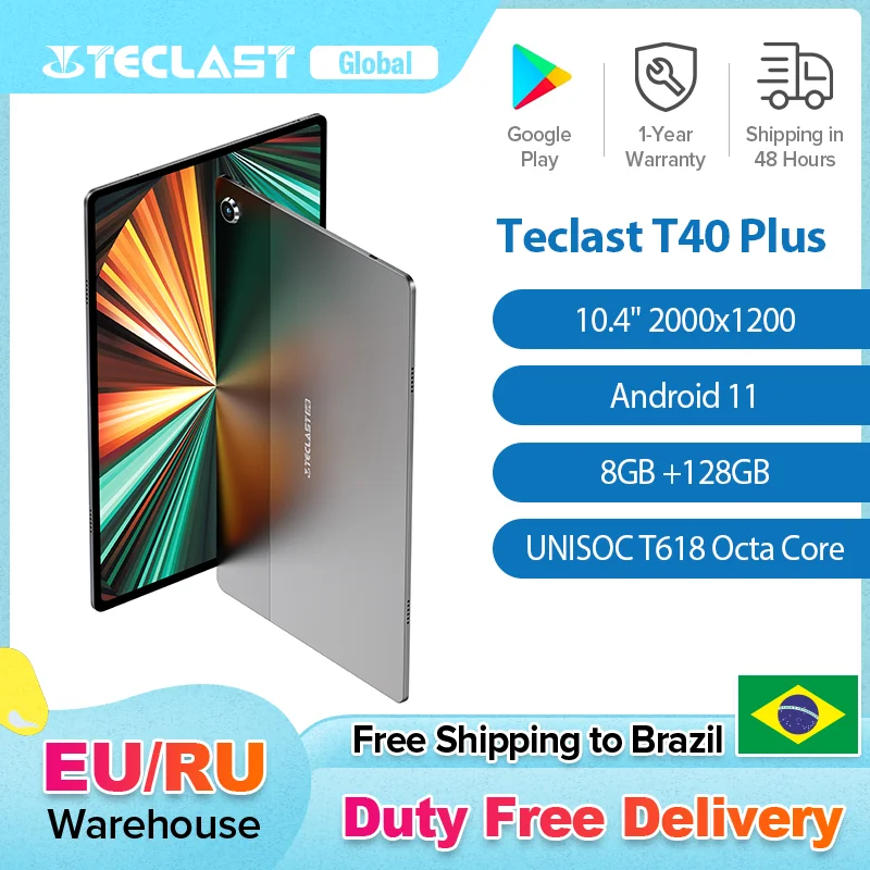 Teclast T40 Plus планшет на Android 11 восемь ядер экран 10 4 дюйма 8 ГБ + 128 | Компьютеры и офис