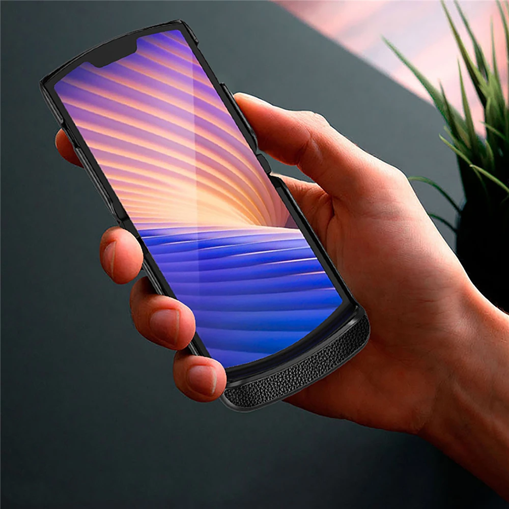 Lychee Pattern Leather Phone Case Cover Shell All-inclusive Protective Sleeve for Moto Rola Razr 5G Folding Screen Smartphone | Мобильные
