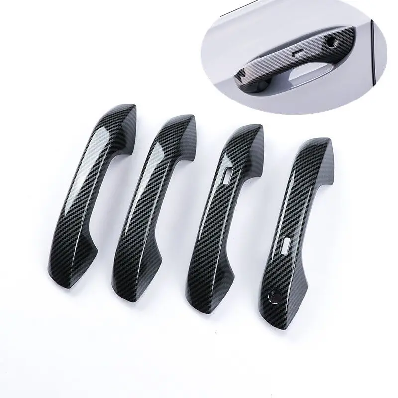 

For Volkswagen VW Golf 8 MK8 2021 2022 Carbon Fiber Chrome Car Side Door Handle Cover Trim Sticker Styling Accessories