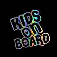 car sticker bkids on board aby 1514 6cm funny car decal reflective 3d stickers on car warning sign vinyl car styling