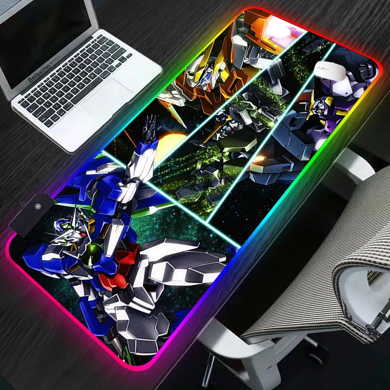 

Large size RGB Gundam pattern design mouse pad for notebook games Mouse pad XL table computer keyboard mousepads desk mat anime