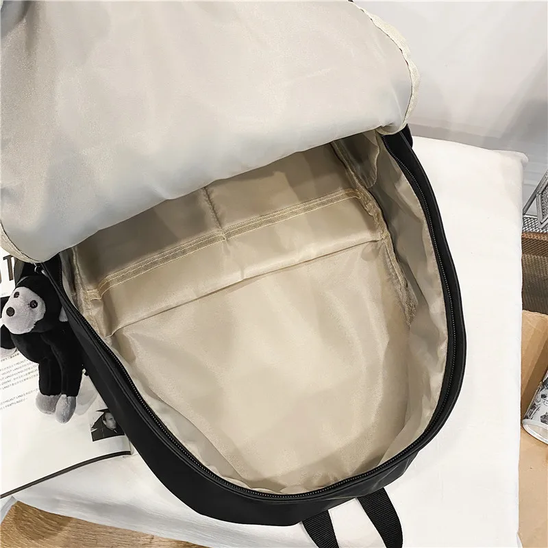 

Solid Color Women Backpack Fashion Girl College School Bag Casual Couple Shoulder Bag Book Packbags for Teenage Travel Backpacks
