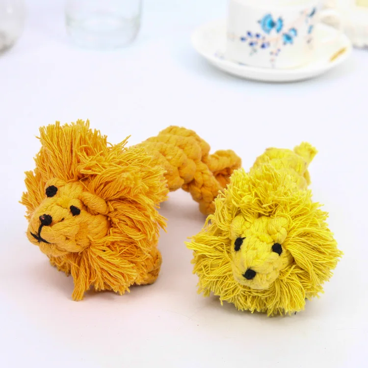 1 шт. хлопковая веревка для питомца игрушка-Лев грызунок чистка зубов продукты