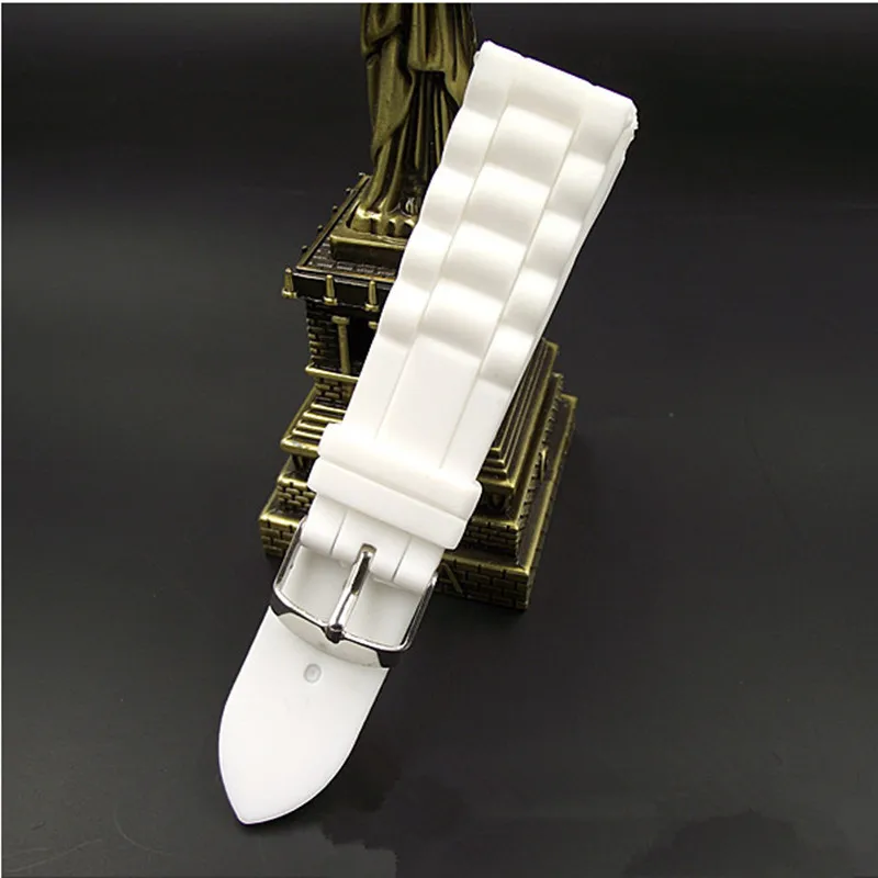 

Wholesale 20PCS/Lot 16MM Rubber Watch Bands Watch Straps White Color