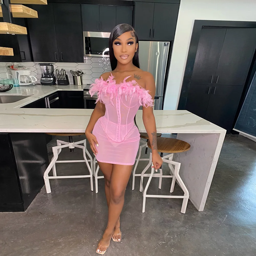 EWSFV 2022 летний женский новый сексуальный ночной клуб однотонный прозрачный топ