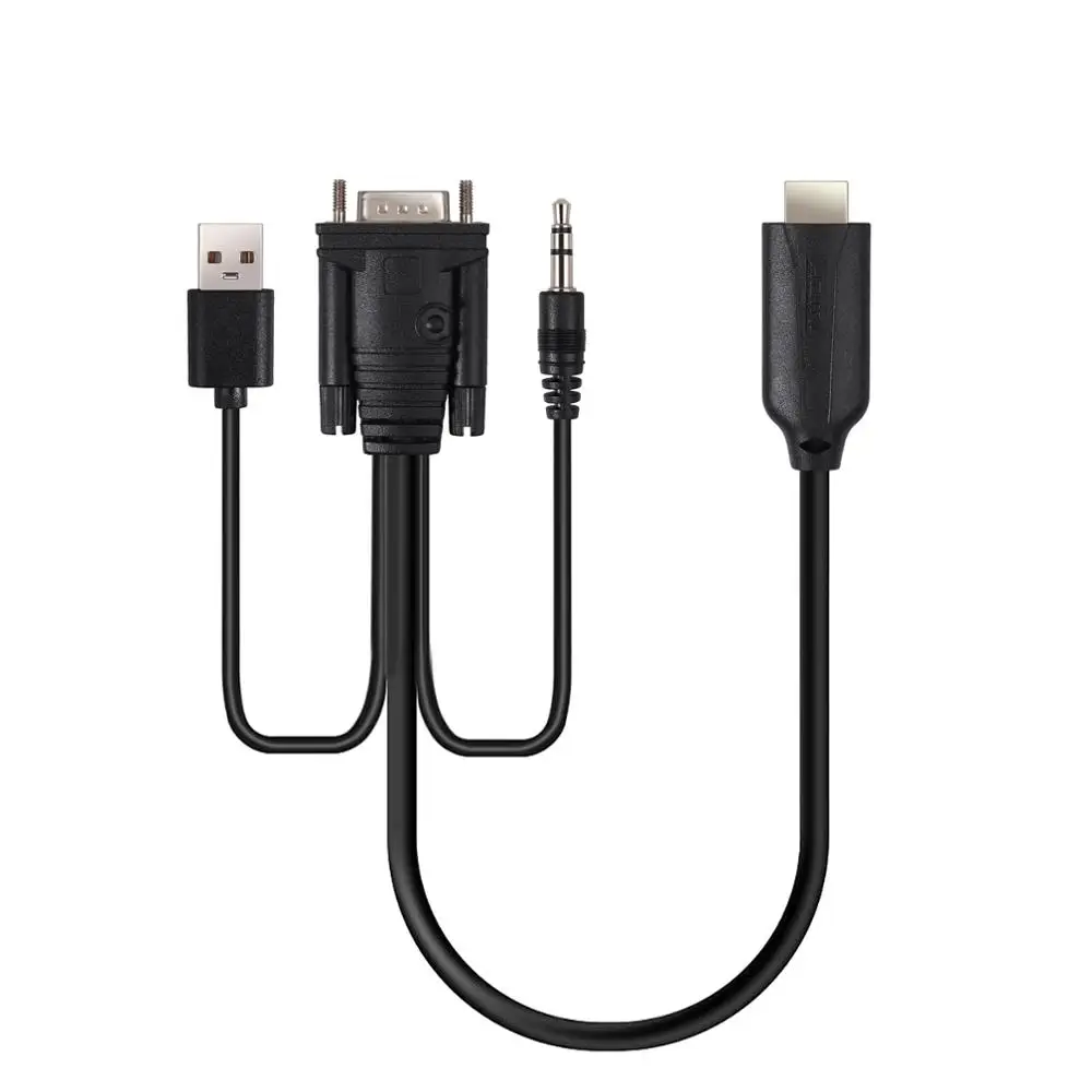 Адаптер/кабель преобразователь с VGA на HDMI 3 5 мм|Кабели VGA| |