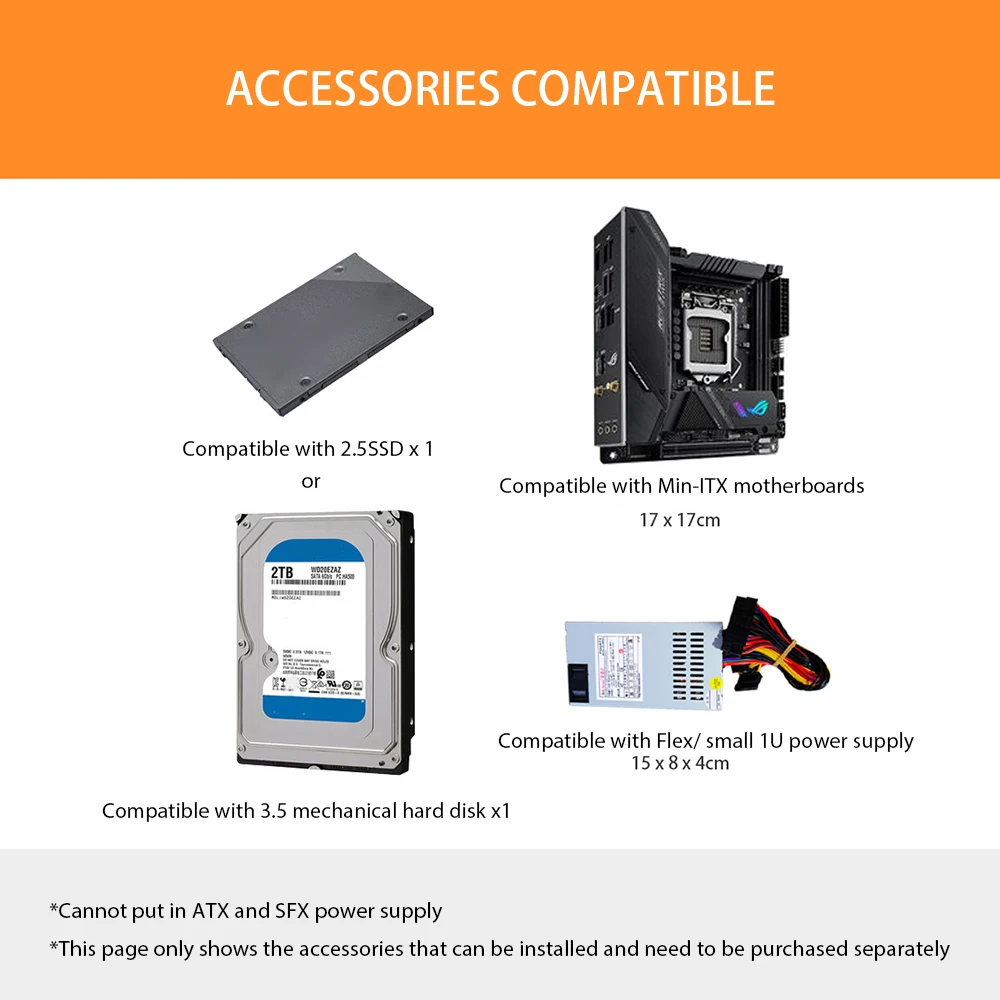 A09 Mini ITX Desktop HTPC Computer Case for Motherboard Small 1U/Flex Gaming PC Chasis Home and Office USB3.0 | Компьютеры и офис