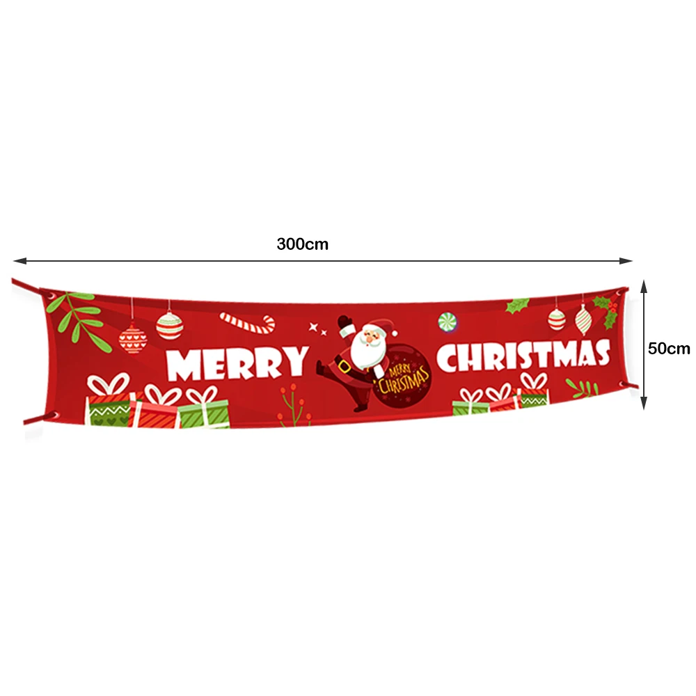 

Red Merry Christmas Banner Outdoor Banner Merry Christmas Decor Hanging Ornaments Birthday Party Home Decor Supplies