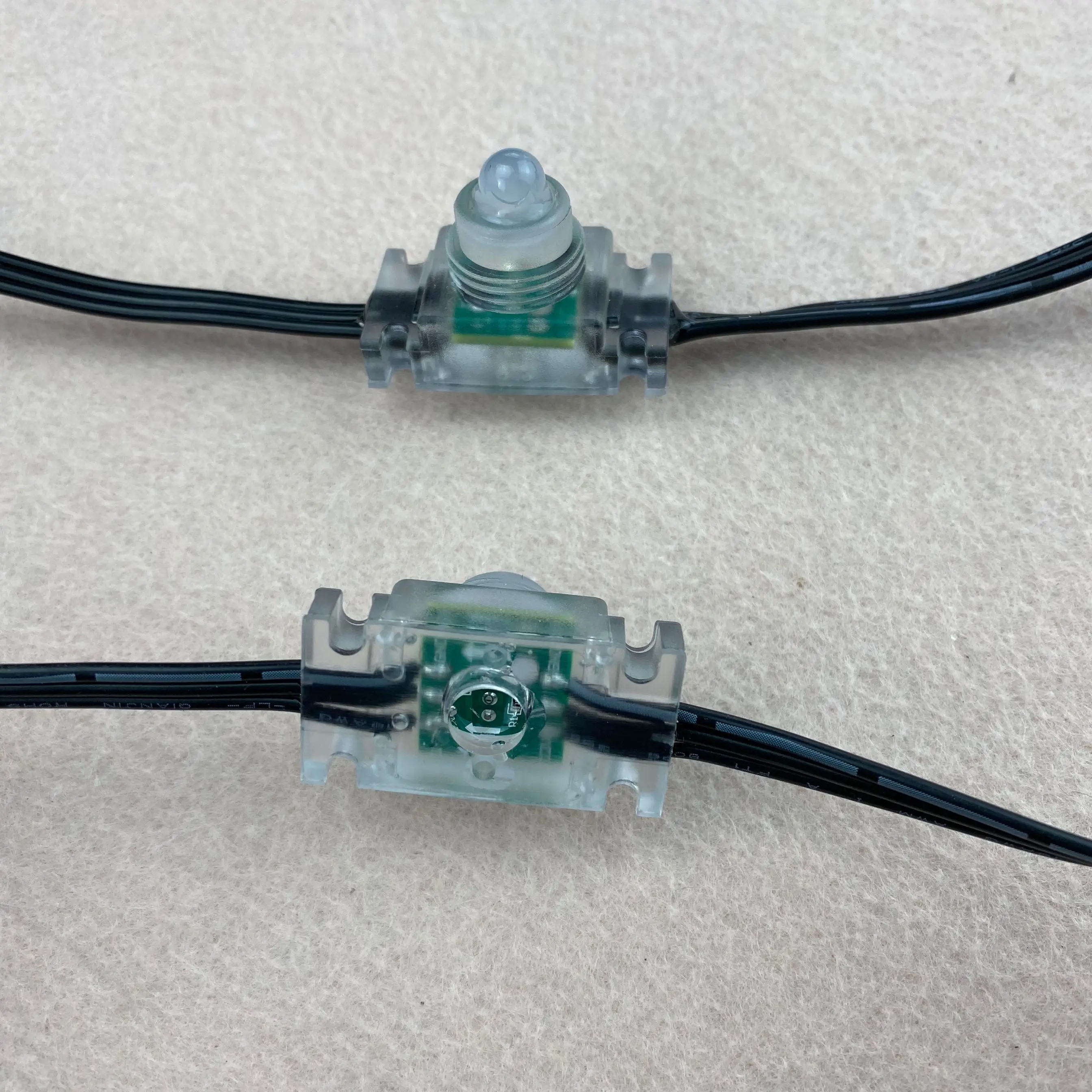 100 узлов DC12V WS2811 LED technicolor pixel IP68 С Заполнение эпоксидной смолой прозрачный