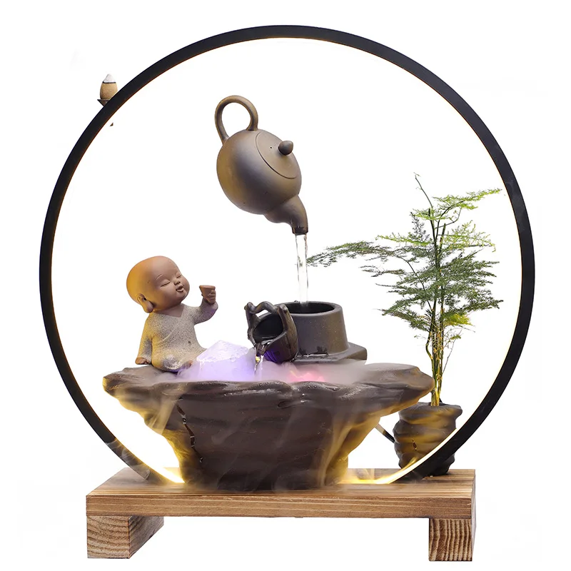 

Large Backflow Incense Burner Candle Holder Smoke Fountain Incense Burner Candle Aroma Zen Garden Encens Home Decoration YD50XL