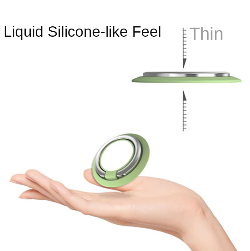 z87 new mobile phone fastened ring stand liquid feel lazy phone holder round magnetic ring support for iphone11 12 ipad bracket free global shipping