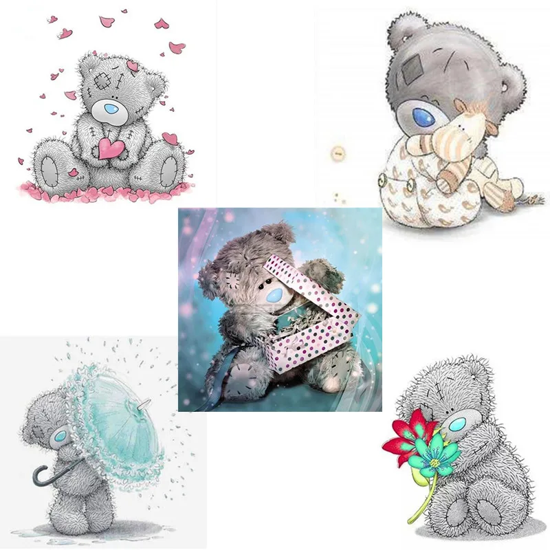 Мультяшные Diy алмазные картины Вышивка крестиком Тедди Алмазная вышивка с