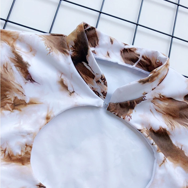 

Sexy Print Bikinis 2021 Mujer Hollow Out Swimwear Women High Cut Swimsuit Female Push Up Bikini Bathers Bathing Suit