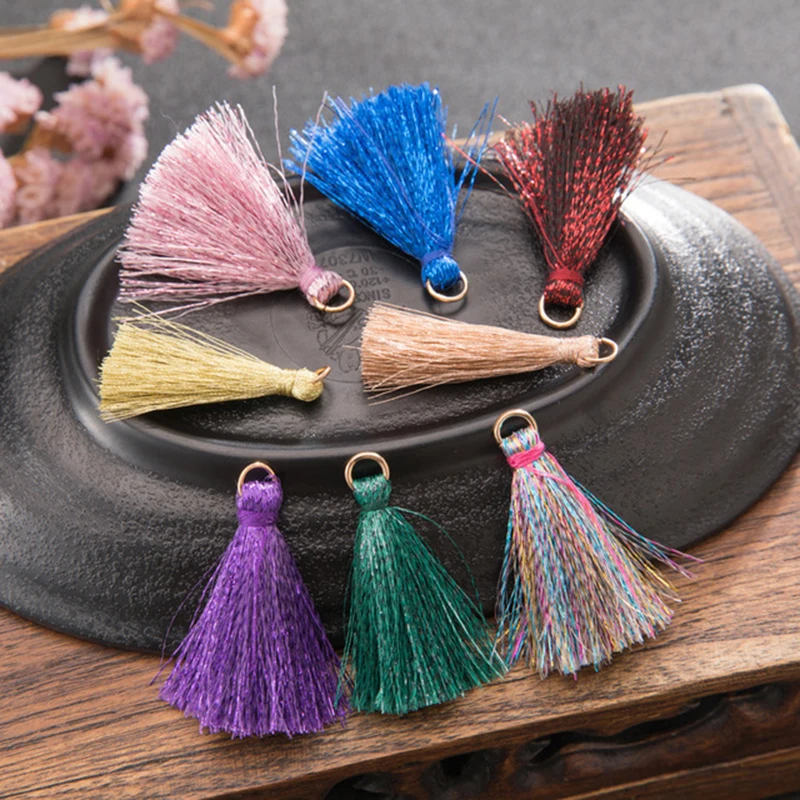 4cm Flash Rayon Tassel Earrings Crafts Jewelry Clothing Accessory | Украшения и аксессуары