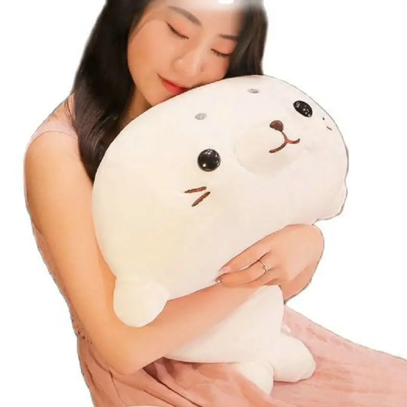 

1pc 50/60cm Soft Down Cotton Kawaii Lying Seal Plush Toys Lovely Stuffed Animal Doll Pillow Home Decor Brinquedos Gift for Kids