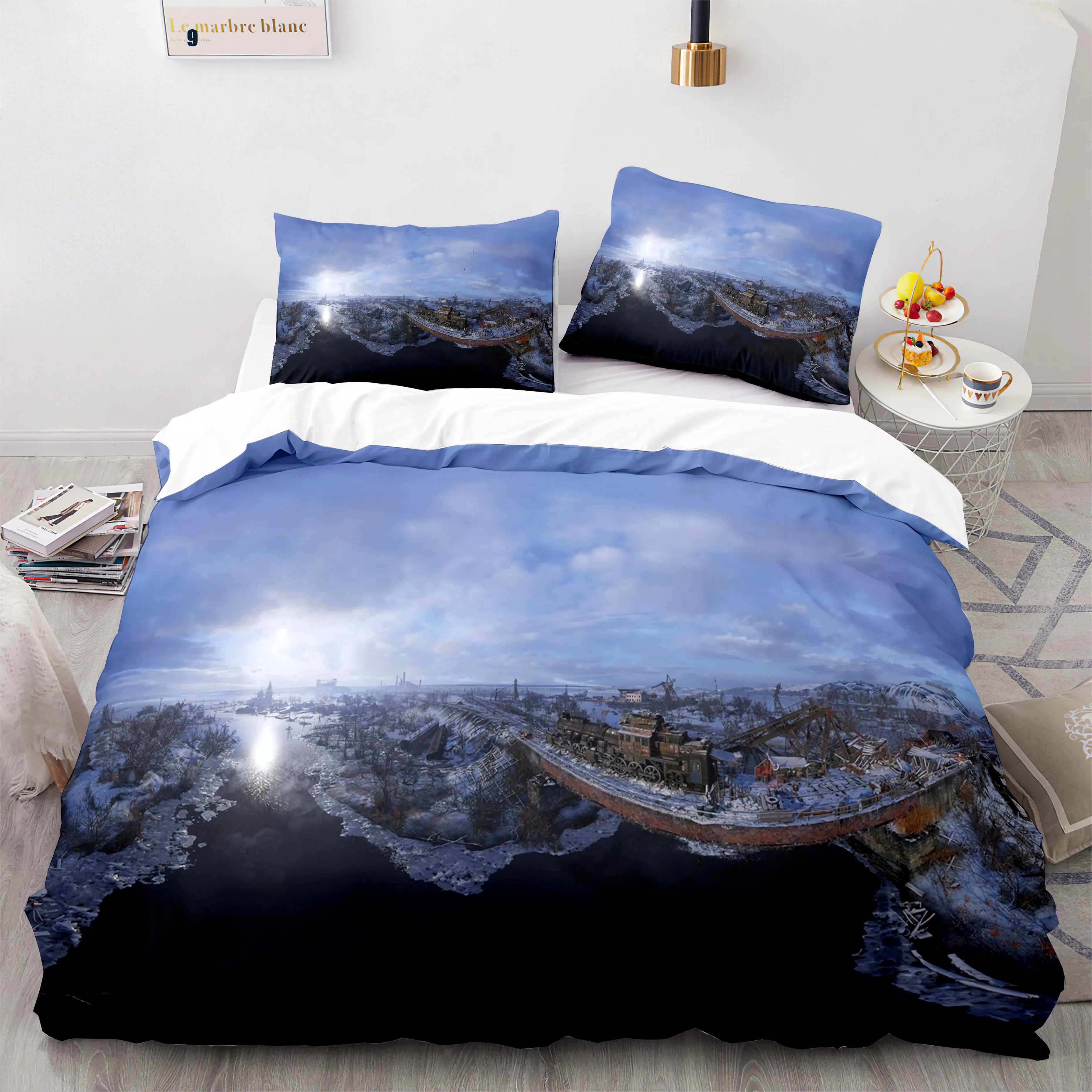 Комплект постельного белья Metro exodus одинарный двойной полноразмерный Королевский